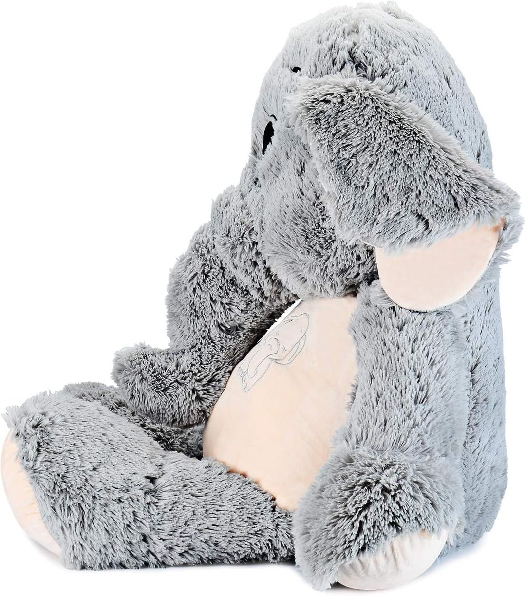 IKASA Grosser Elefant Stofftier Riesenelefant Plüschtiere für Kinder (Grau, 100cm), Elefant