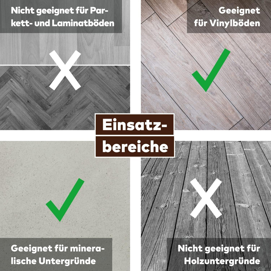 SELITBLOC 1,5 mm GripTec – 10,2 m² + Tape Verlegeunterlage für Vinyl- und Designböden mit rutschhemm