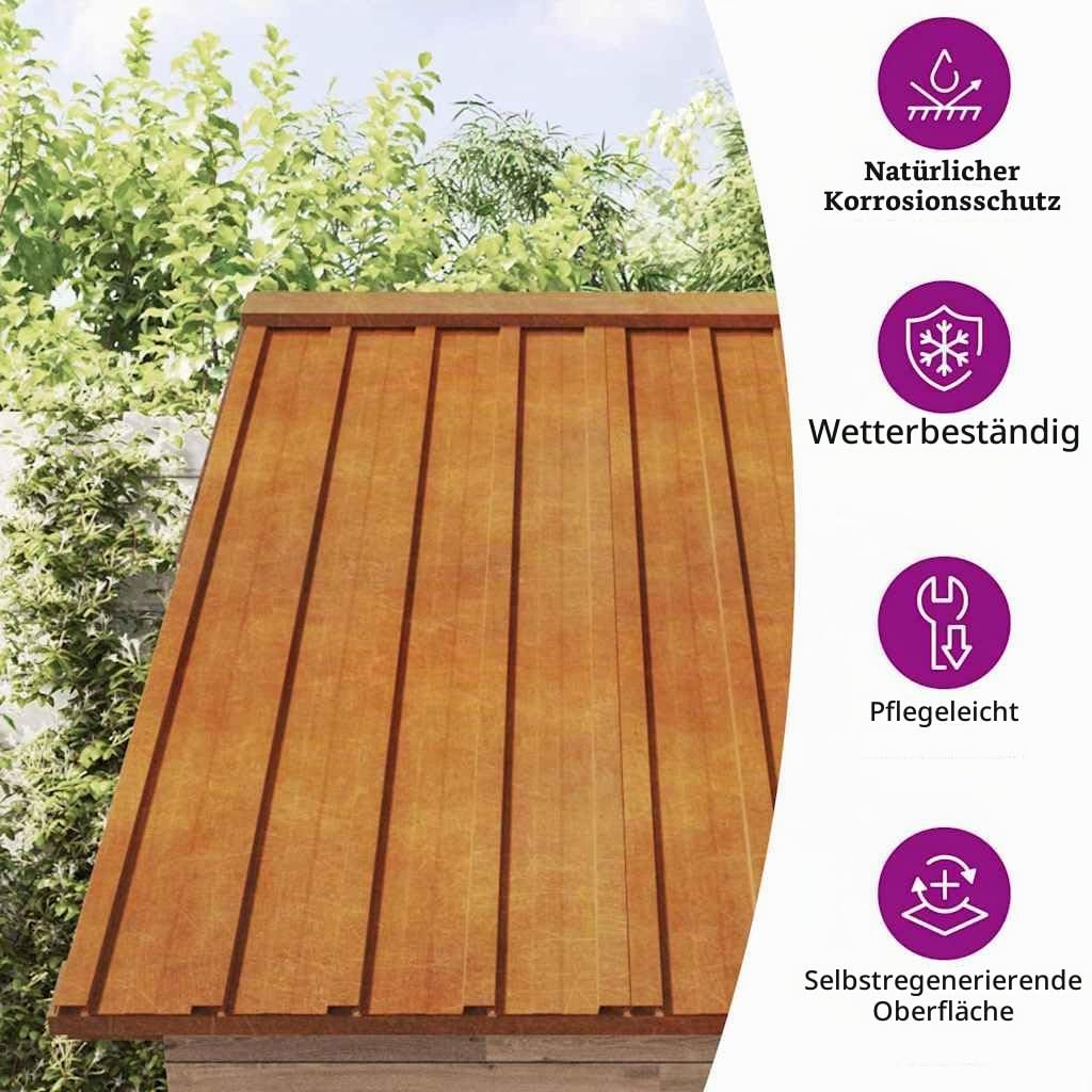 vidaXL Dachplatten 12 Stk., Trapezblech Wellblech, Dachblech Profilblech für Gerätehaus, Metallblech