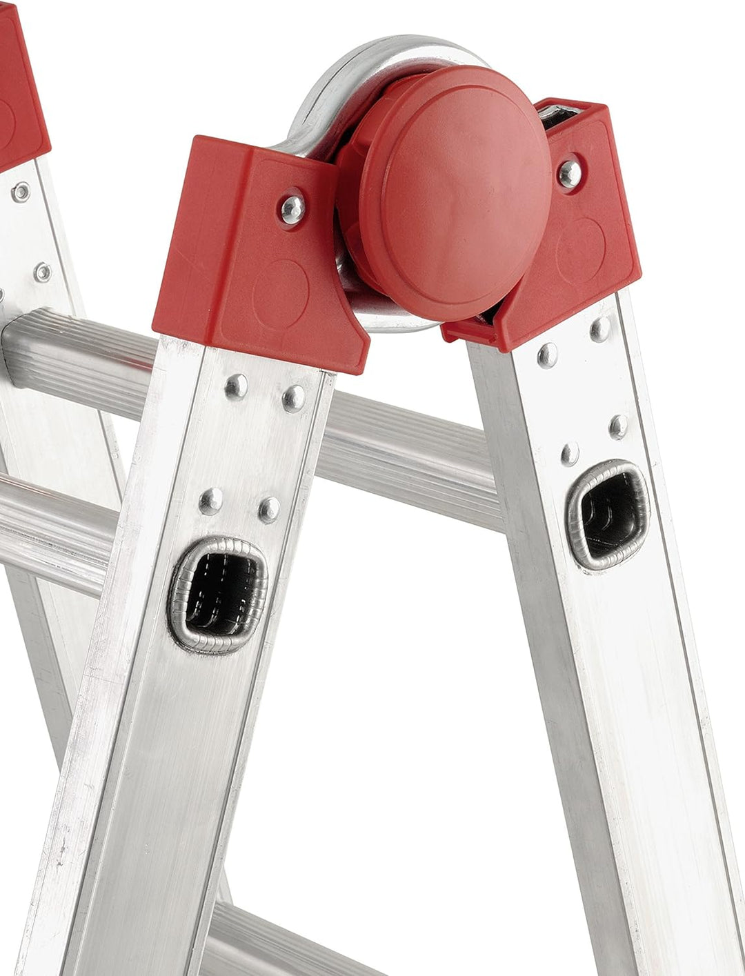 Hailo 7516-151 Alu-Multifunktions-Teleskopleiter MTL, 4x3 Sprossen - Verwendbar als Anlege- und Schi