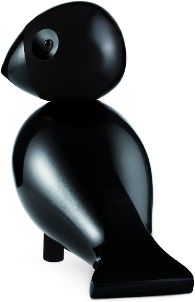 Kay Bojesen Ravn Singvogel Figuren 15.5 cm Weihnachtsdekoration, schwarz 17 x 6 x cm Schwarz, Klein,