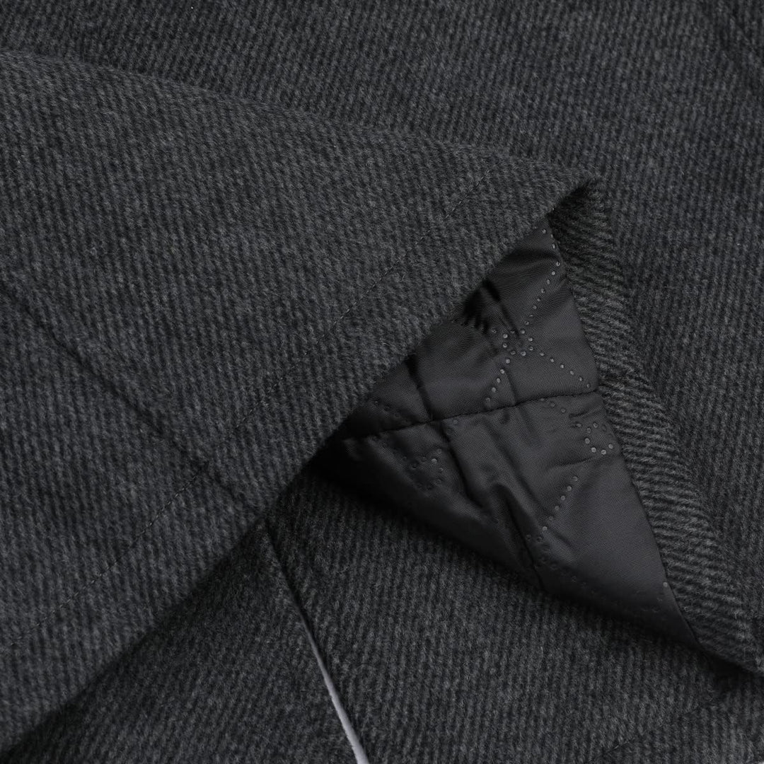 YOUTHUP Herren Wollmantel Dick Winter Kurzmantel Regular Fit Wintermantel Freizeit Herrenmantel Über