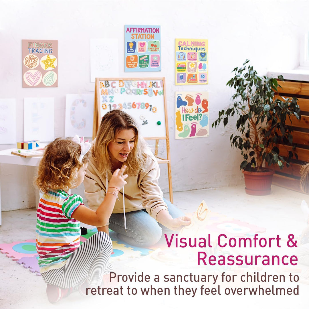 S&amp;O 10er-Set "Calming Corner Classroom Feelings"-Poster – Calming Corner Items – Calming Corner Item