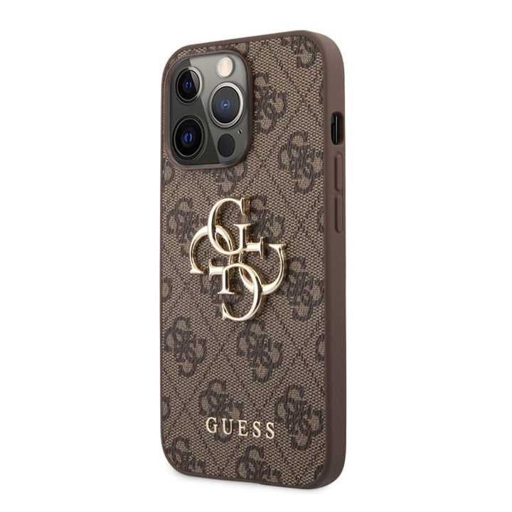 Guess GUHCP13X4GMGBR hülle für iPhone13 Pro Max 6,7" braun 4G Big Metal Logo