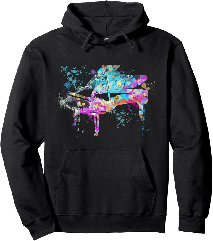 Klavierinstrument Silhouette aufrechte Klaviere Pullover Hoodie