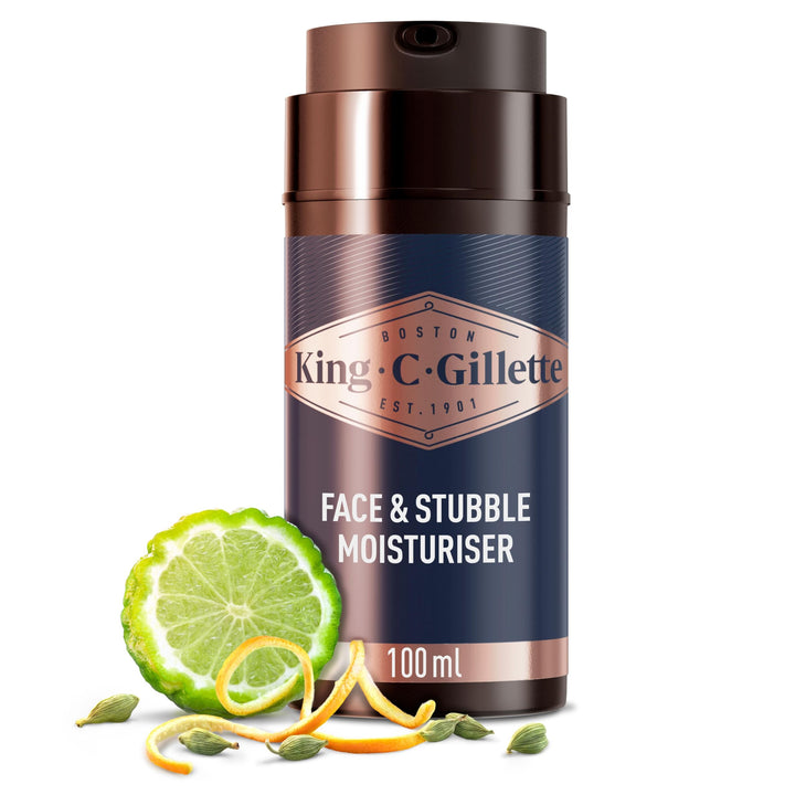 King C. Gillette Feuchtigkeitscreme für Gesicht und Bart, 100 ml Visage & Stubble Feuchtigkeitscreme