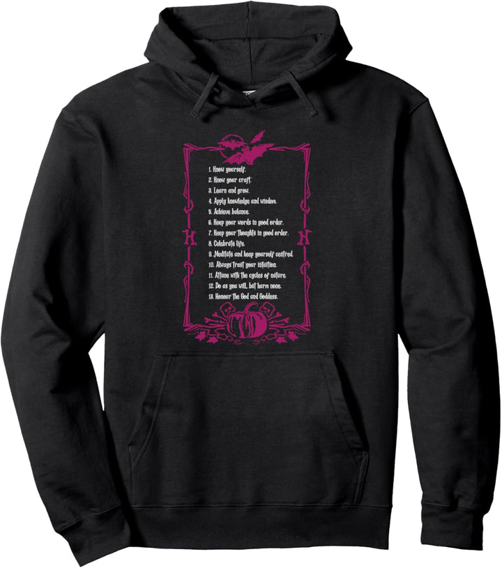 13 Goals Of Wicca Hexenkleidung für Damen Pullover Hoodie