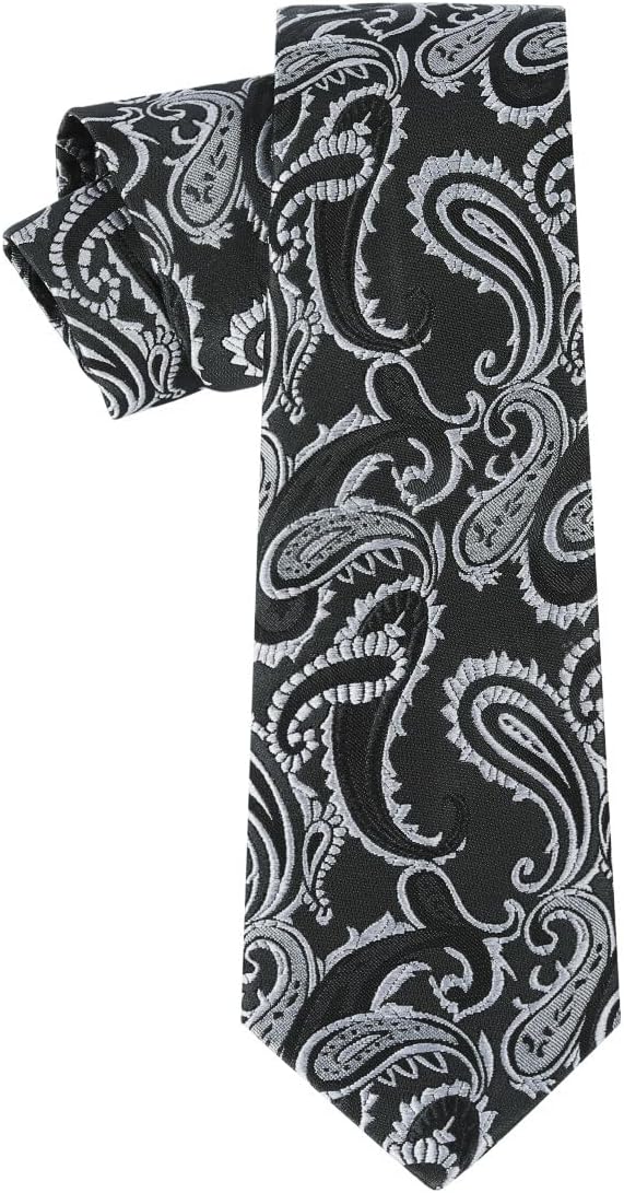 Allthemen Herren Anzugweste Paisley Jacquard Weste Krawatte Einstecktuch Anzug Weste Set für Hochzei