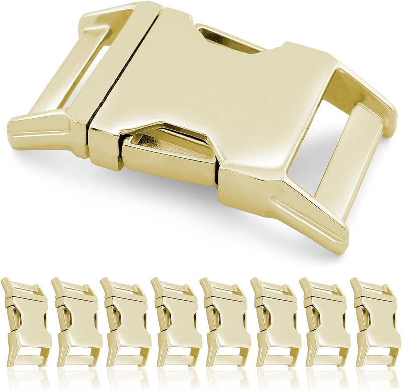 Ganzoo Metall-Klickverschluss Alumaxx, 8er Set, 5/8" / Klippverschluss/Steckschliesser/Steckverschlu