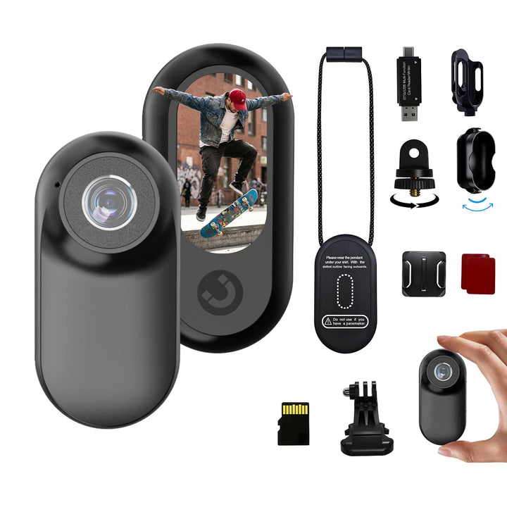 Mini Body Cam mit Magnetgurt, freihändige POV Kamera 26g inkl.Speicherkarte，Action cam für Motorradh