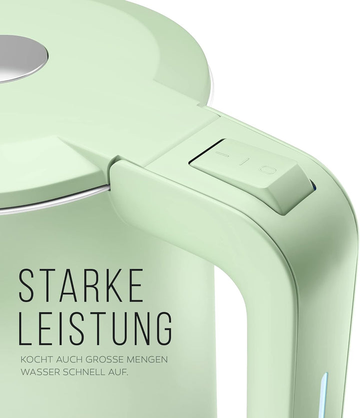 Balter Wasserkocher Edelstahl WK-4, 1,7 Liter, elektrischer Wasserkocher, Doppelwand Design, BPA fre