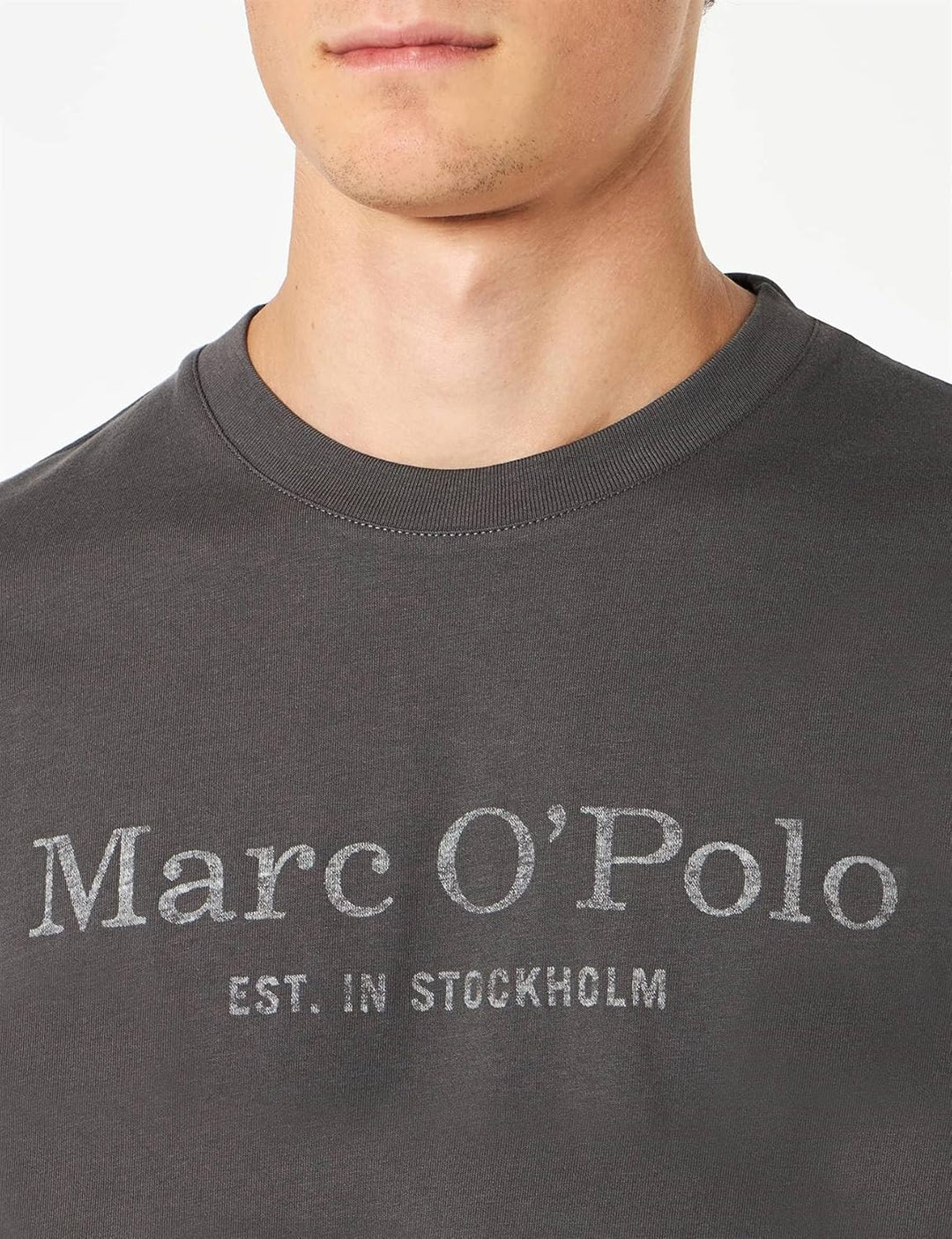 Marc O'Polo Herren B21201251052 T-Shirt, gray pinstripe, M M Grau New, M Grau New