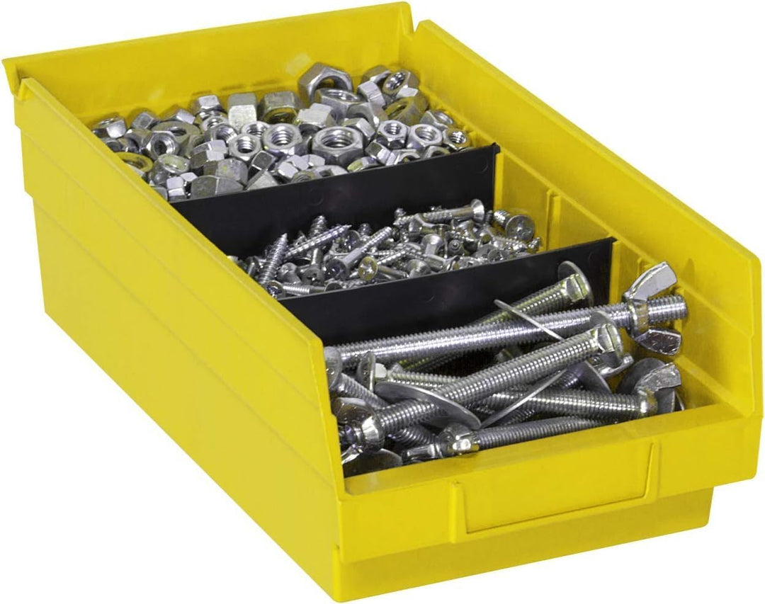 Akro-Mils 40130 Kunststoff-Trennwand für 30130, 30138, 30164 Regaleimer, Schwarz, 24 Stück