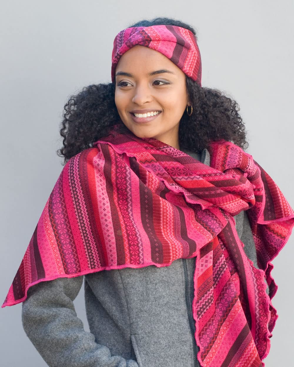 Invero, Merino Stirnband Tara, 100% Wolle (Beere), Beere