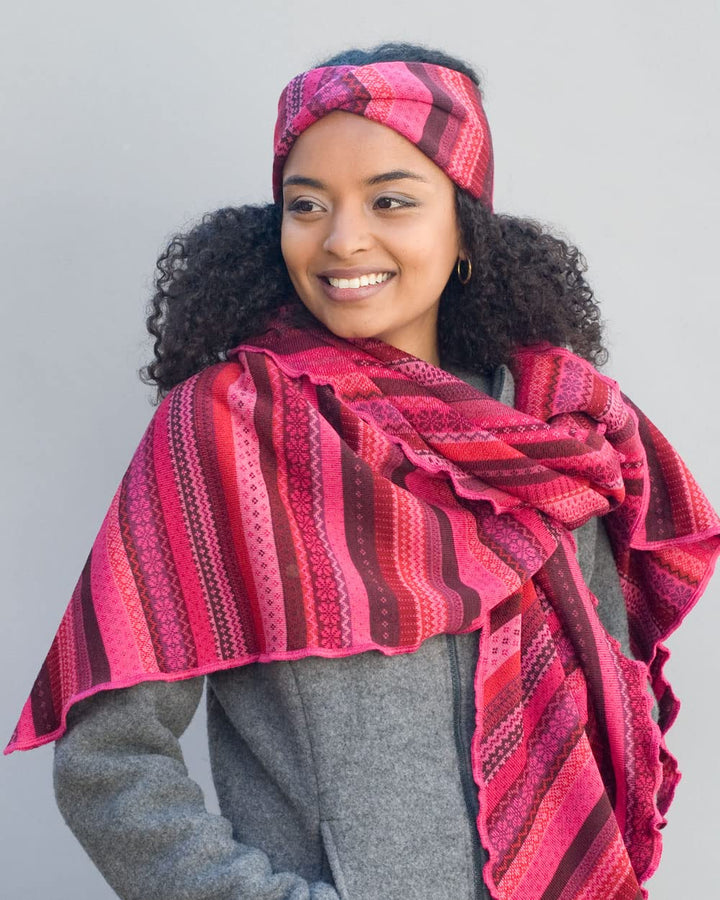 Invero, Merino Stirnband Tara, 100% Wolle (Beere), Beere