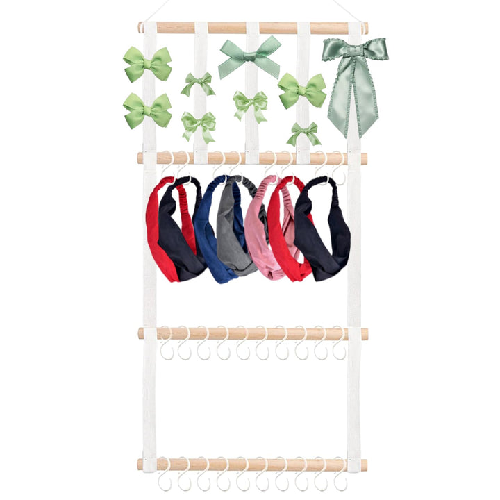 Schleifenaufbewahrung für Mädchen, Headband Organizer, Aufbewahrung Schmuckdisplay Mit 30 Haken Wand
