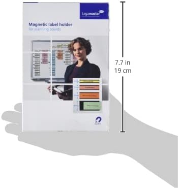 Legamaster 7-450400 Magnetische Etikettenträger für Whiteboards, 54 Stück, 20 x 60 mm, schwarz, 20 x