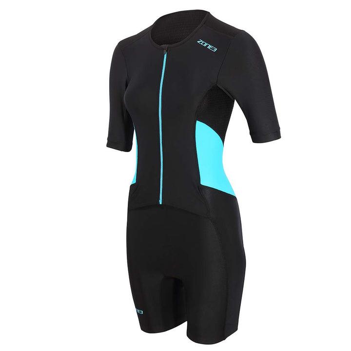ZONE3 Damen Activate Kurzarm Full Zip Trisuit, L