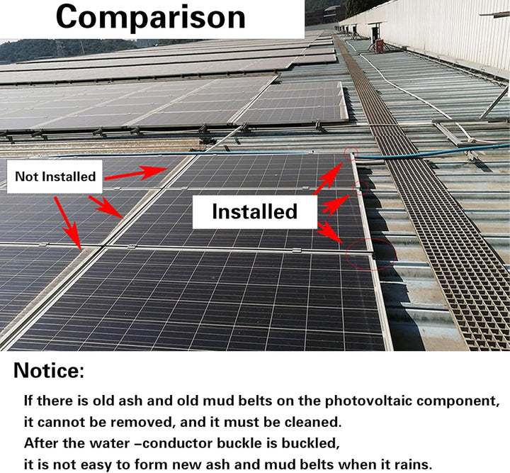 50 Stück Solarpanel Wasserablauf Clips, Entwässerung Clips, Solarmodul Reinigungsclips, Schlammentfe