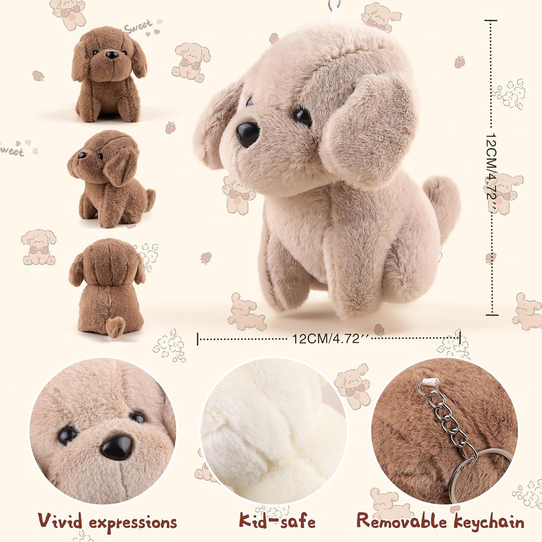 ANBOOR 6pcs 12cm Hunde-Plüschtiere, süsses Hundewelpen-Plüschtier für Kinder, kleine Plüschtiere in