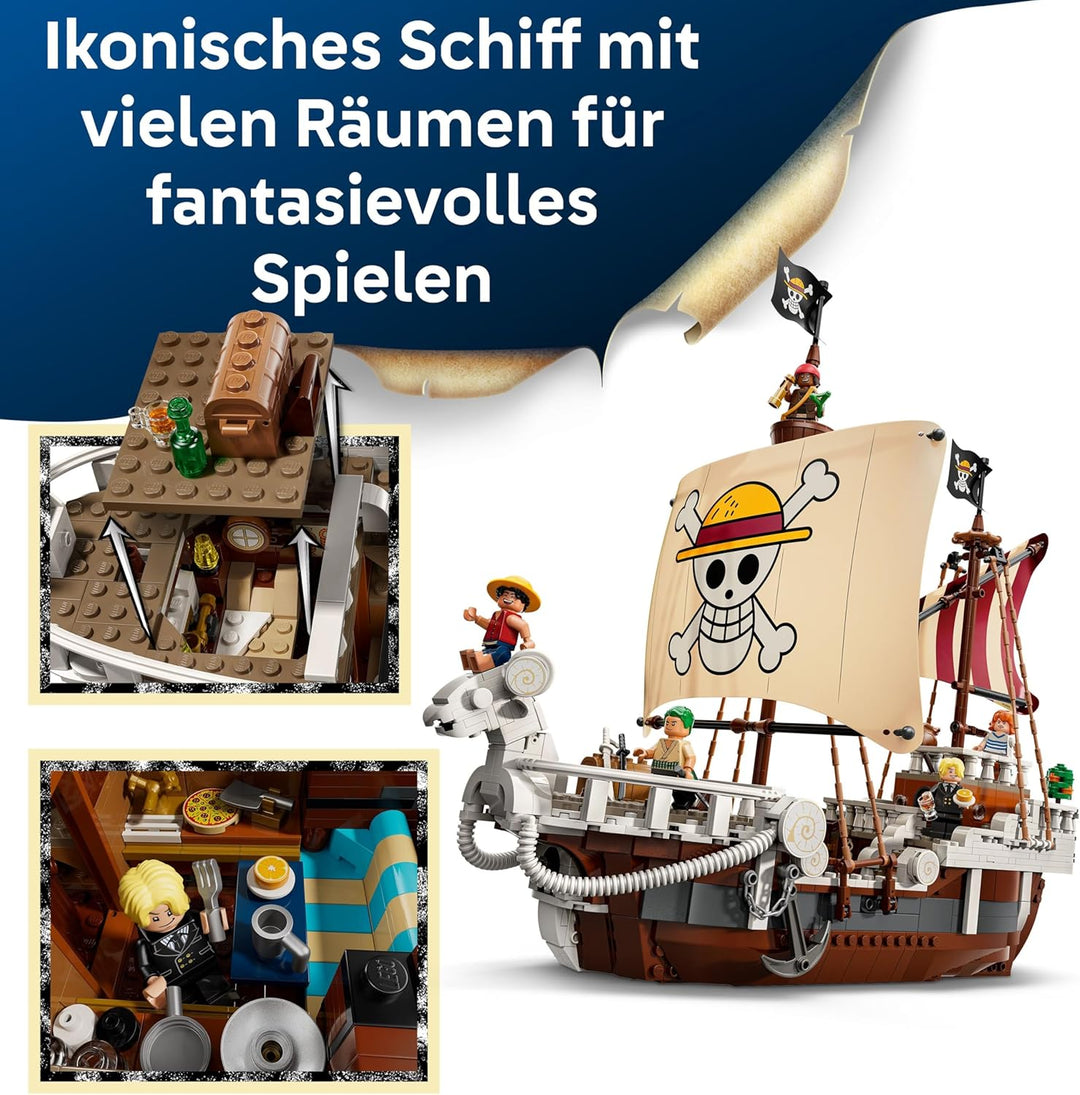 LEGO ONE Piece - Das Piratenschiff Flying Lamb (Going Merry) - Spielset mit 5 Minifiguren - inkl. Ru