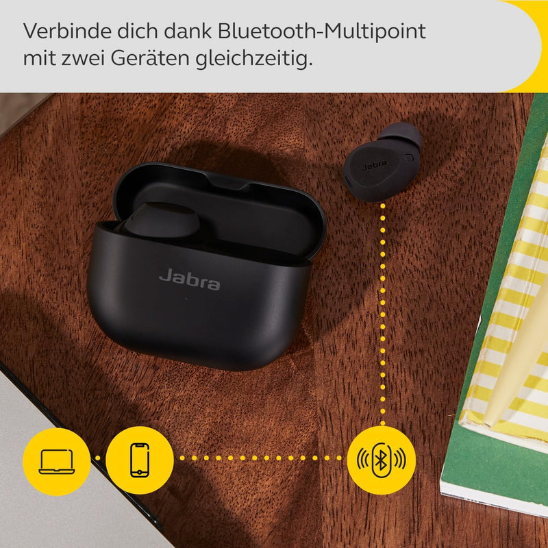 Jabra Elite 10 schnurlose In-Ear-Bluetooth-Kopfhörer Advanced Active Noise Cancellation, 6 eingebaut