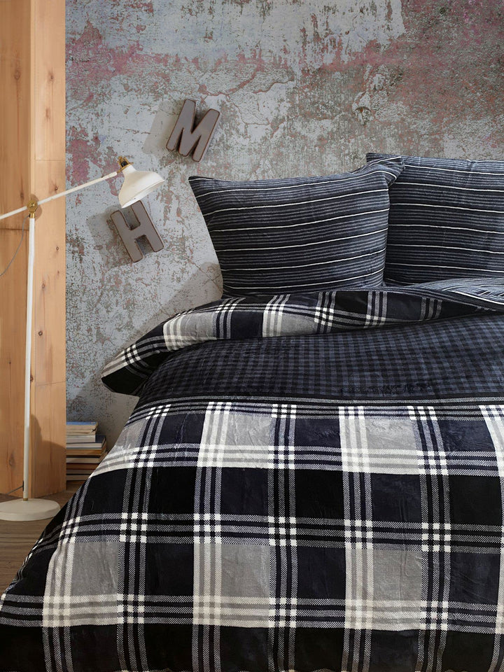 Leonado Vicenti Teddy Plüsch Bettwäsche 135 x 200 cm warme Winter Cashmere Touch Fleece Wendebettwäs