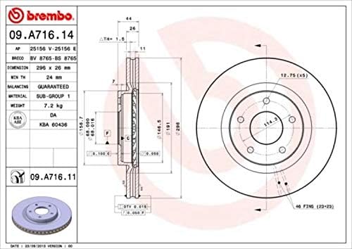 Brembo 09.A716.11 Bremsscheibe, Anzahl 2