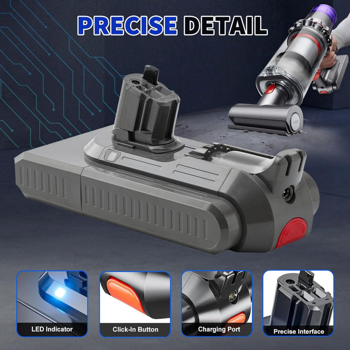 V11/V15 Battery Replacement for Dyson Click-in Battery Compatible with V11/V15/SV15/SV16/SV22 Series