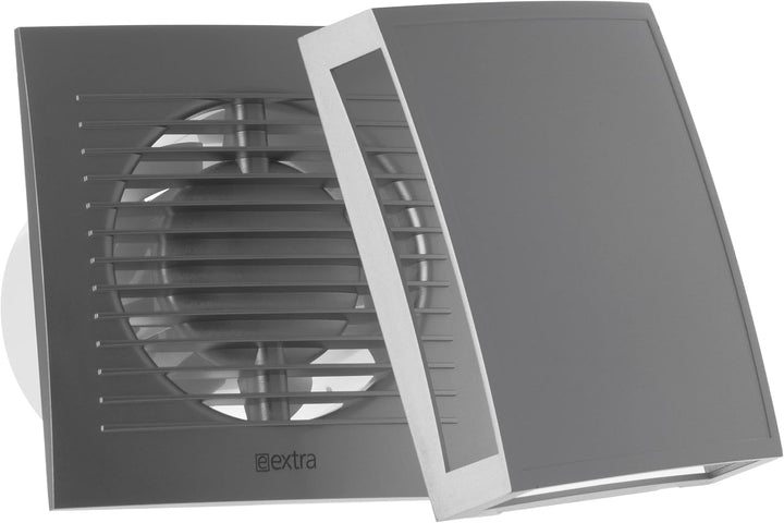Steinberg14 125mm Badlüfter Fan - Silber Front - Ventilator zur Belüftung in Bad und WC Ø 125mm Silb