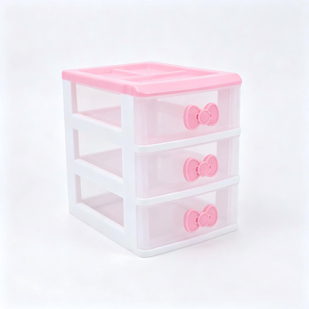 Schöne Mädchen rosa Farbe Kawaii &amp; niedliche Desktop-Schublade Aufbewahrungsbox Empfänger Organizer