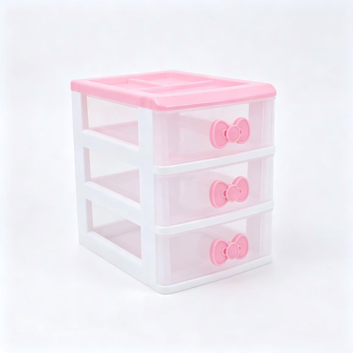 Schöne Mädchen rosa Farbe Kawaii &amp; niedliche Desktop-Schublade Aufbewahrungsbox Empfänger Organizer