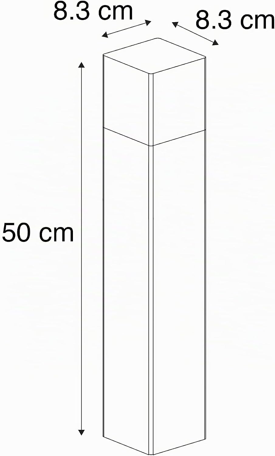 Qazqa - Modern Stehende Aussenlampe schwarz 50 cm IP44 mit Rauchglaseffekt - Dänemark I Aussenbeleuc