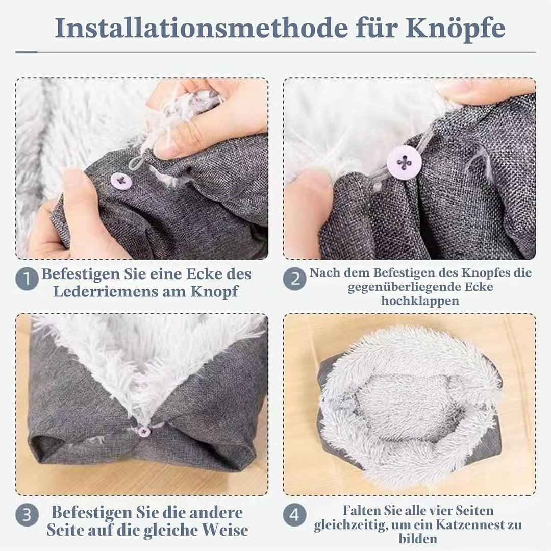 Katzendecke Selbstwärmend, Selbstheizende Katzendecke, 2 in 1 Katzenbett Haustierbett Katzensofa, Gr