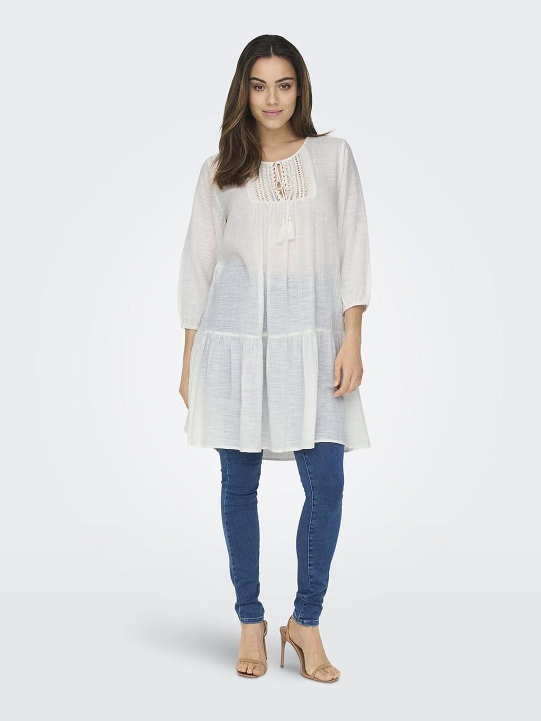 Only Damen Kleid 15219922 XS Cloud Dancer, XS Cloud Dancer