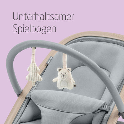 Maxi-Cosi Kori 2-in-1-Babywippe mit Spielzeugbogen, 0–2 Jahre, bis zu 15 kg, Baby Bouncer, 3 mit ein
