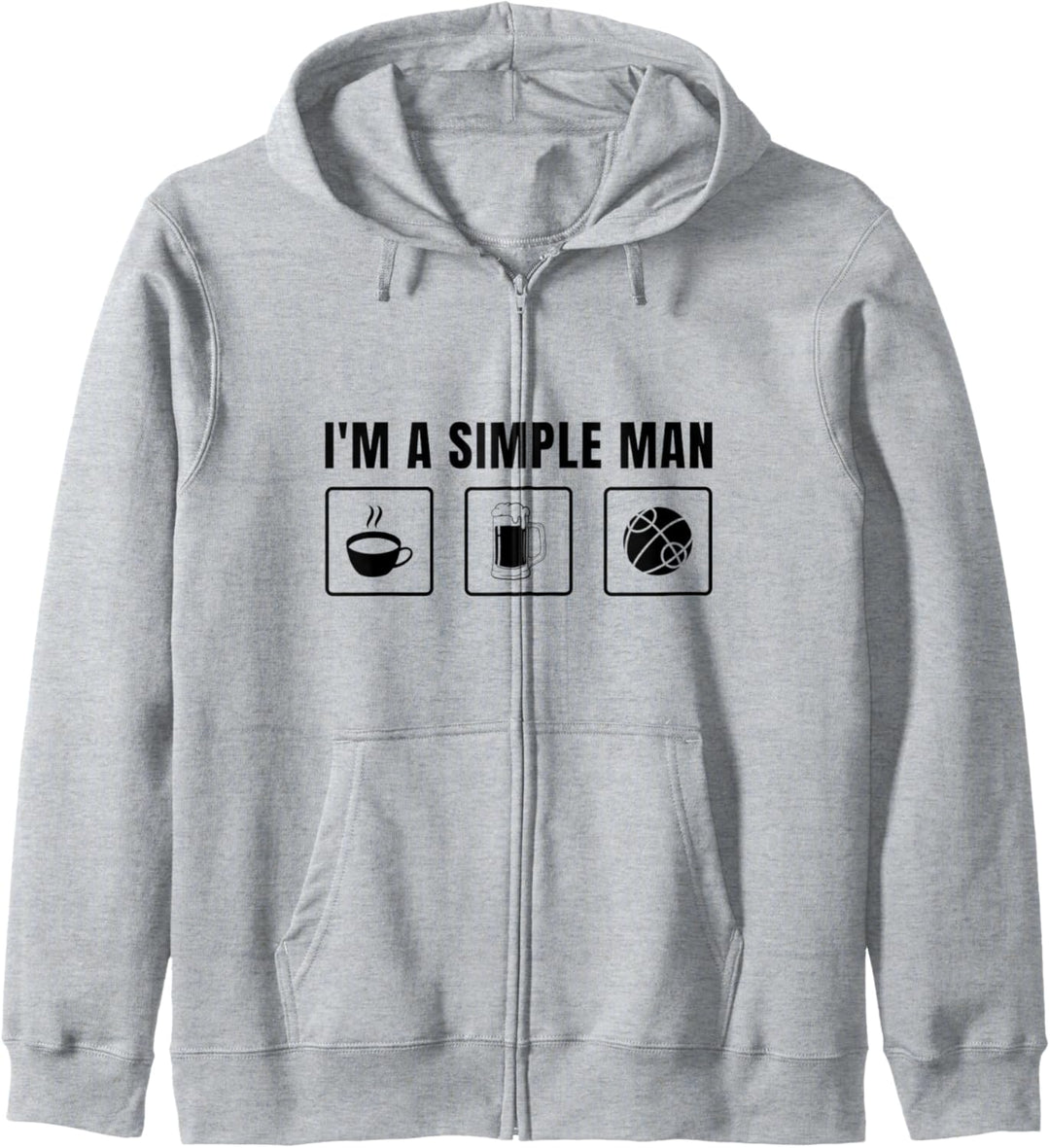 Botcha-Ball mit Aufschrift „I'm A Simple Man“ Kapuzenjacke