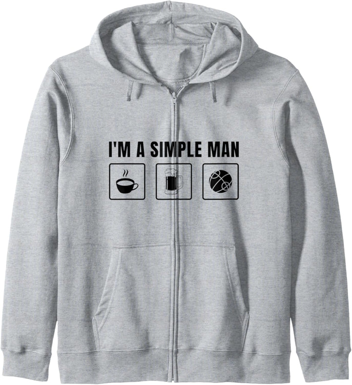 Botcha-Ball mit Aufschrift „I'm A Simple Man“ Kapuzenjacke