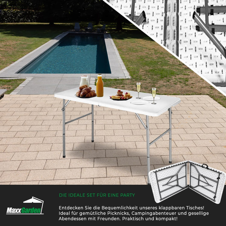 MaxxGarden Campingtisch Klappbar - Klapptisch Camping - Buffettisch - Tisch Multifunktionstisch Mit