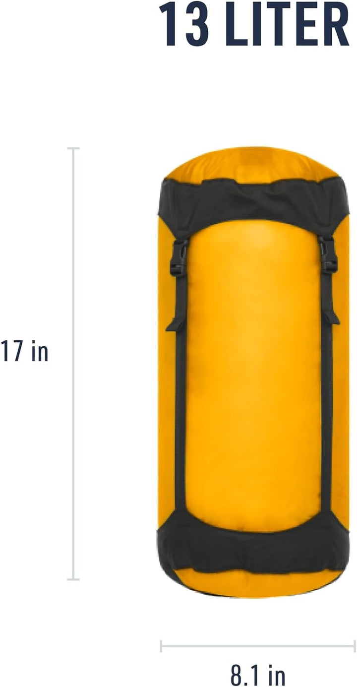 Sea to Summit Ultra-SIL Compression Sack, Ultralight Outdoor and Travel Storage Gelb 13 Liter, Gelb