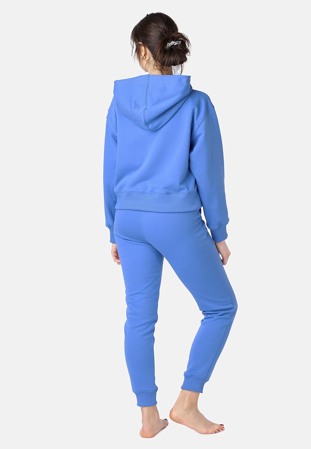 Bellivalini Sportanzug Damen Jogginganzug aus Baumwolle Zweiteiler Lange Ärmel BLV222 XS Blau, XS Bl