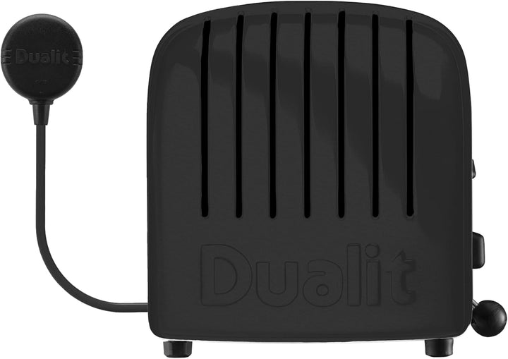 Dualit NEWGEN Premium Toaster 4 Scheiben Schwarz, handgefertigter Edelstahl Toaster Retro, ProHeat®-