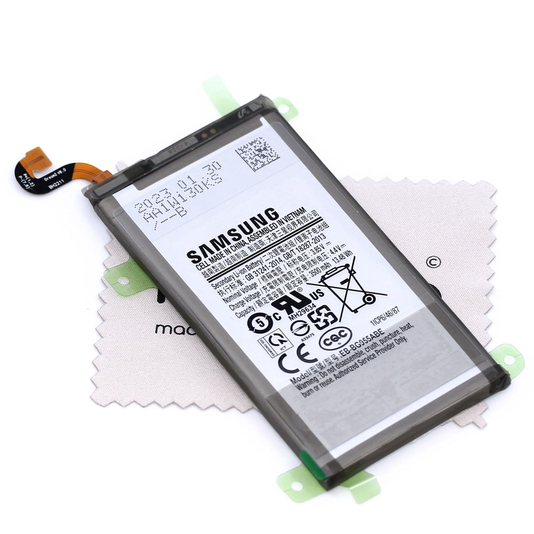 Akku für Samsung Original EB BG955ABE für Samsung Galaxy S8 Plus G955F mit mungoo Displayputztuch
