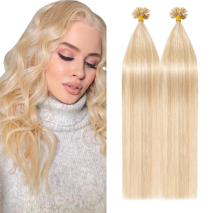 Silk-co Bonding Extensions Echthaar 1g Haarteile Echthaar 100 Stück U-Tip Hair Extensions Weich Glat