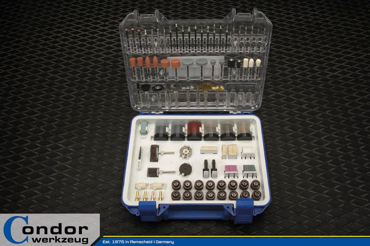 Condor Werkzeug 445 | Feinbohrer-Satz Multifunktionswerkzeug Zubehör Set | 313-tlg. | zum Fräsen, Sc