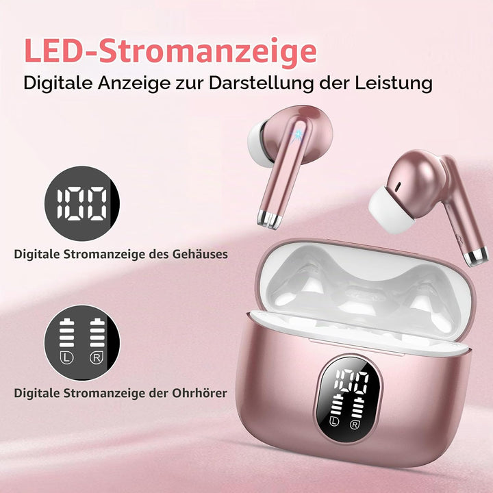 QXQ Bluetooth Kopfhörer, 2026 Neue Kopfhörer Kabellos Sport In Ear Bluetooth 5.4 Headphones mit 4 Mi