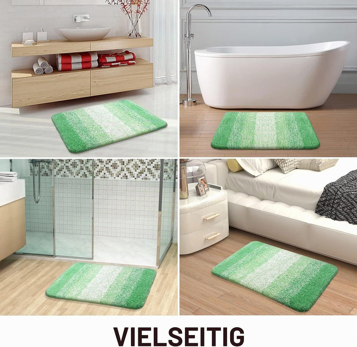 Homaxy Weich Badezimmerteppich 40x120 cm, rutschfest waschbar Badematte Flauschige Hochflor Badteppi