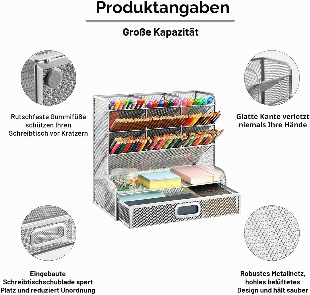 Marbrasse Mesh-Schreibtisch-Organizer, multifunktionaler Stifthalter, Stift-Organizer für Schreibtis