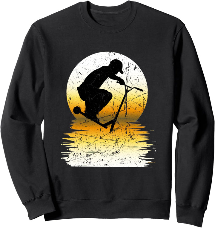 Stunt Scooter Roller Stuntroller Retro Sweatshirt