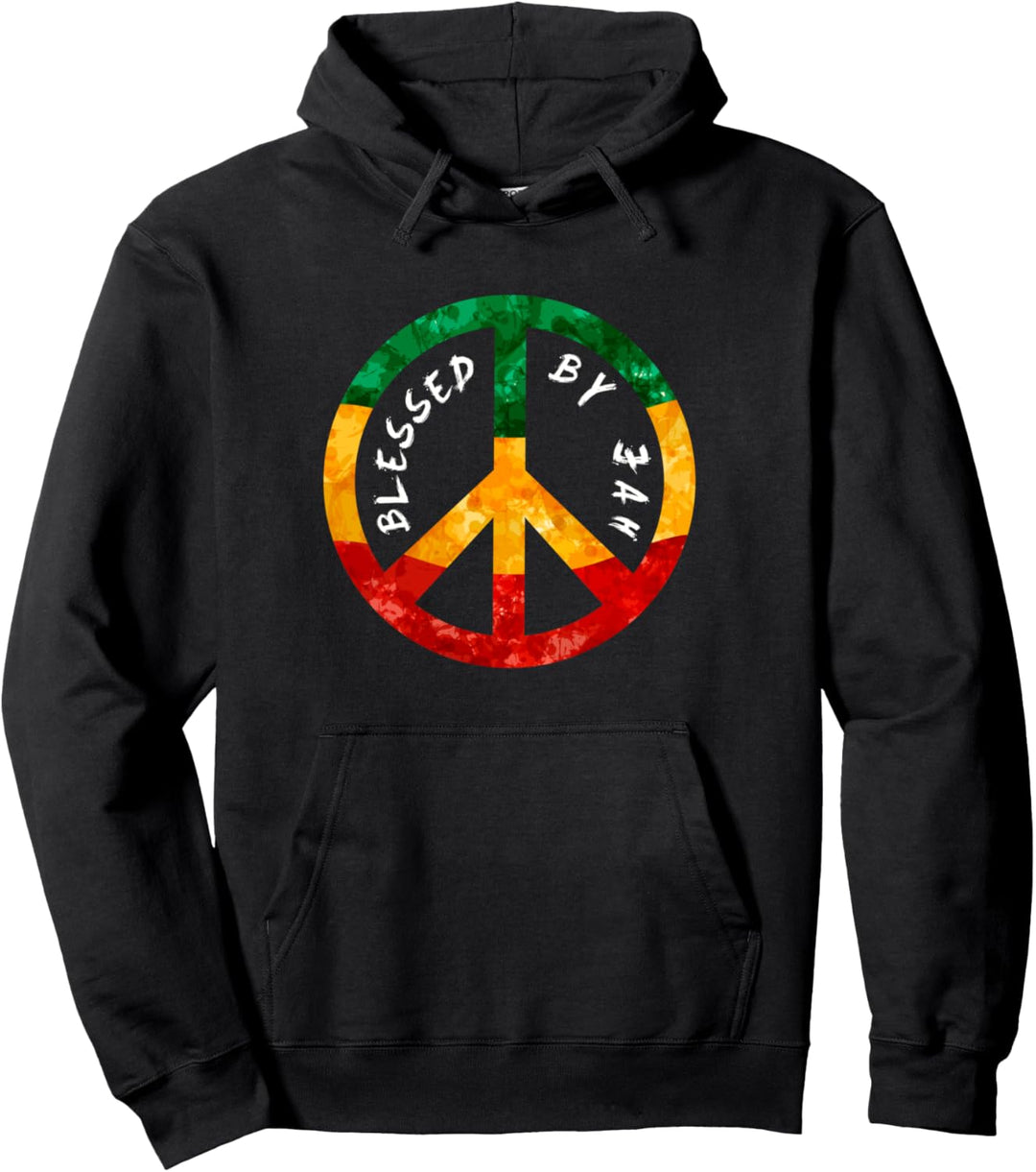 Rastafari Peace Schild Geschenk Gesegnet von Jah Reggae Pullover Hoodie